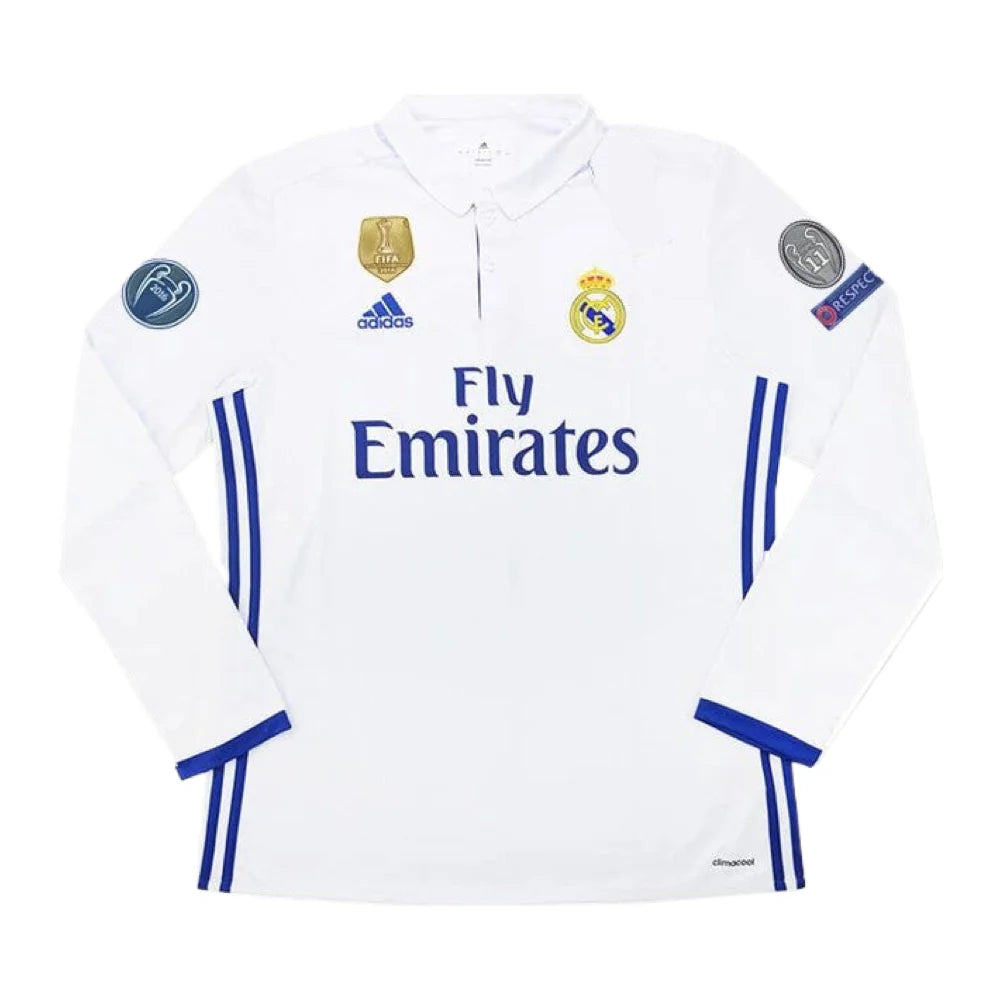 2016-17 Real Madrid CF Home Long Sleeve Kit